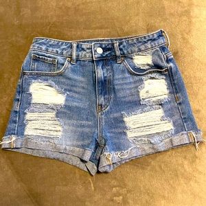 PacSun Distressed Jean Shorts Size 25 (2)